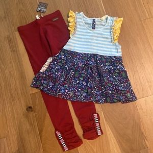 Matilda Jane NWT leggings and coordinating top